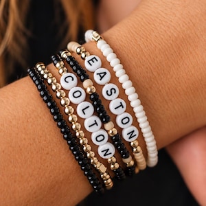 Custom word bracelets Grandma gifts auntie gifts friendship bracelet gift for wife daughter gift baby shower gift mama bracelet name jewelry