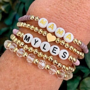 personalized name bracelet gold gift for grandma stacking bracelets friendship bracelet auntie bracelet grandma bracelet gift for daughter