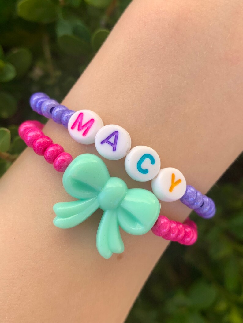 Kids jewelry personalized name bead bracelet for girls jewelry Etsy
