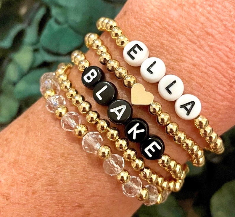 Name bracelet personalized bracelet mama gift mama bracelet friendship bracelet mom bracelet word bracelet mom gift for her Womens jewelry image 4