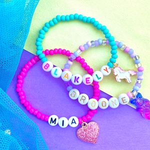 Stocking stuffers for kids jewelry personalized name bracelet for kids bracelet toddler jewelry girls bracelets toddler bracelet beaded