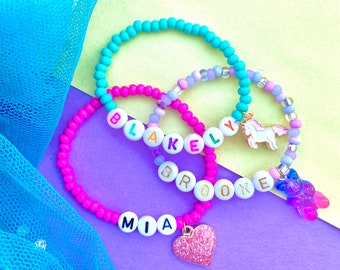 Kids jewelry kids personalized name bracelet kids bracelet jewelry for toddlers girls bracelets kids beaded jewelry big sister gift