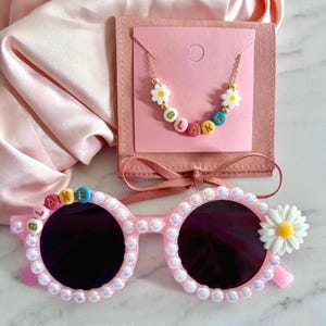 Kids sunglasses toddler sunglasses family vacation baby gift toddler gift flower girl gift toddler necklace girls name necklace kids summer