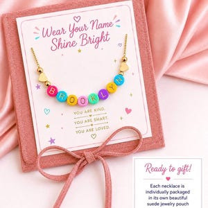 Back to school gifts first day of school kids jewelry kids necklace first day of school outfit first day of kindergarten gift preschool prek image 6