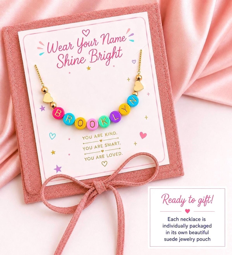 Back to school gifts first day of school kids jewelry kids necklace first day of school outfit first day of kindergarten gift preschool prek image 6