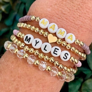 Mom bracelet name bracelet for Women bracelet mama bracelet new mama gift Personalized bracelet for Mom jewelry friendship bracelet