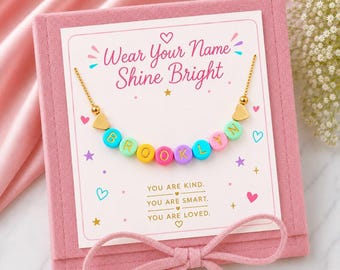Back to school gift first day of middle school first day of kindergarten gift preschool gift first day of school mommy and me necklace girls