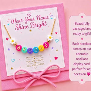 kids name necklace kids gifts girls gifts kids Christmas gifts kids birthday gift name necklace kids jewelry kids toy girls birthday gift image 4