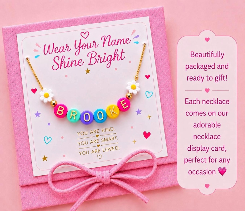 kids name necklace kids gifts girls gifts kids Christmas gifts kids birthday gift name necklace kids jewelry kids toy girls birthday gift image 4