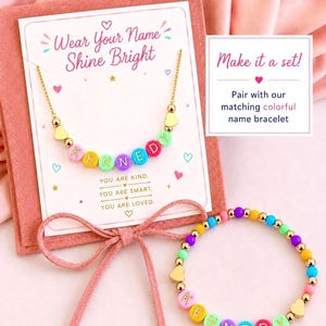 Back to school gifts first day of school kids jewelry kids necklace first day of school outfit first day of kindergarten gift preschool prek Necklace& Bracelet