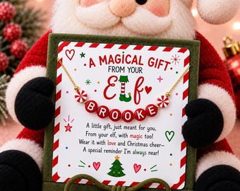 Elf accessories elf props elf kit elf clothes kids jewelry kids necklace girls Christmas gifts kids stocking stuffers elf arrival kids toys