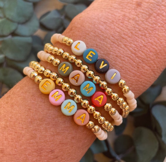 Personalized bracelet, Mother’s Day gift, Boho, personalized jewelry, name bracelet, customized gift for mom, mama bracelet, women’s jewelry