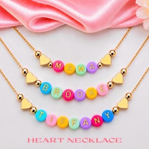 Back to school gifts first day of school kids jewelry kids necklace first day of school outfit first day of kindergarten gift preschool prek Heart Necklace
