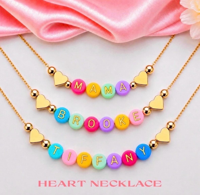 Back to school gifts first day of school kids jewelry kids necklace first day of school outfit first day of kindergarten gift preschool prek Heart Necklace