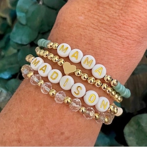 Regalo del Día de la Madre para mamá Joyería personalizada Regalo personalizado para ella Regalo de cumpleaños para mamá Pulsera para mamá Pulsera para abuela Esposa