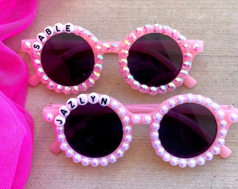 Girls personalized name sunglasses personalized gift for kids birthday gift kids jewelry toddler gift baby gift big sister gift sunnies