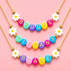 kids name necklace kids gifts girls gifts kids Christmas gifts kids birthday gift name necklace kids jewelry kids toy girls birthday gift Flower Necklace
