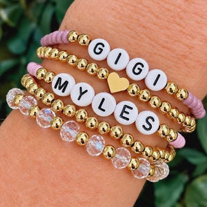 Name bracelet Christmas gifts for women gifts for mom jewelry gift womens bracelets mama gifts women gifts grandma gift new mom gift for her immagine 3