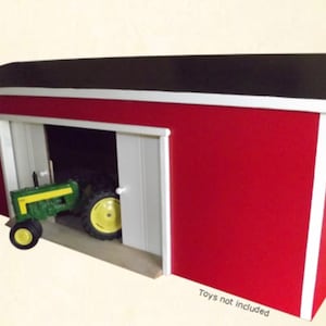 Handcrafted Wooden Toy Machine Shed