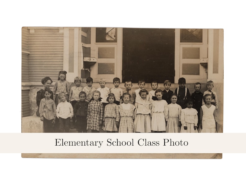 Retro Class Photo Antique School Class Photo: Vintage Children Portrait (PDF Download) - Etsy
