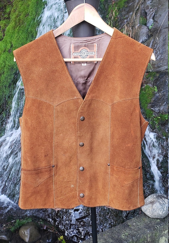 Leather Vest / Suede Vest / Vintage Vest / Vintage