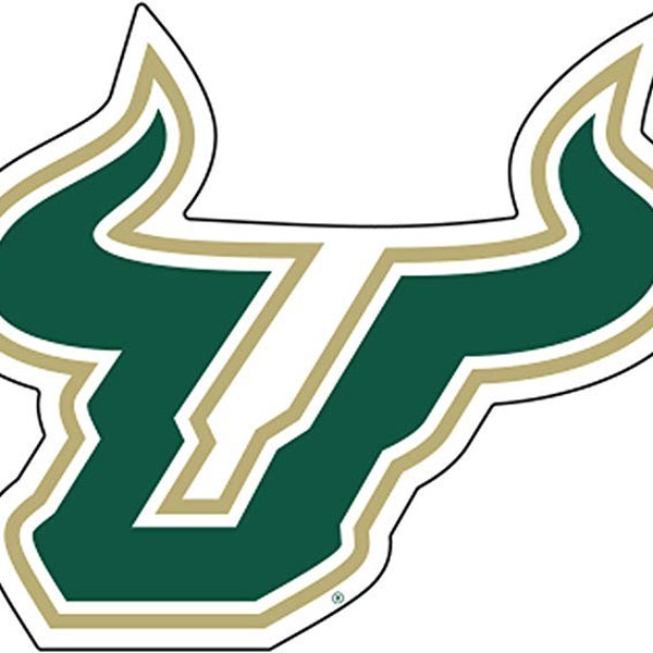 USF South Florida Bulls 3" Premium VInyl  Decal Licensed NCAA Set of 2