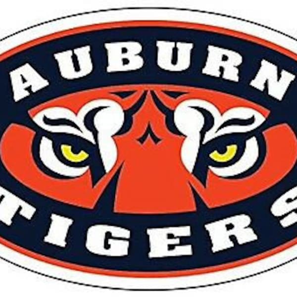 NCAA Auburn Tigers Bling Automotive Decals – 8 Inch Team Logo With Colored Crystals, Officially Licensed