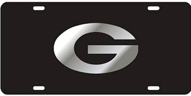 Georgia Bulldogs License Plate Frame &ndash; Black Aluminum Car Tag, Made In USA License Tag Plate