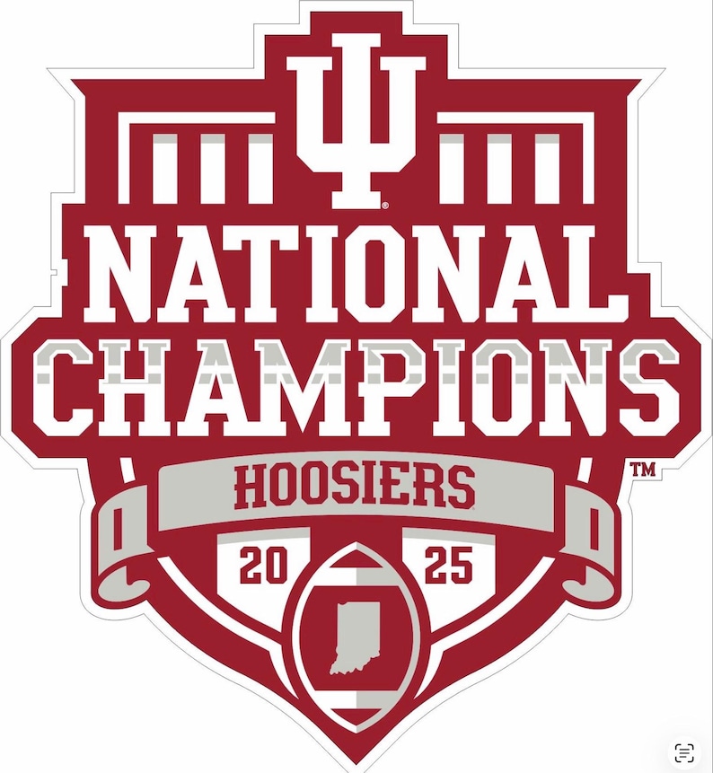 IU, Indiana Hoosiers 2025 National Championship Decal Set Licensed NCAA ...