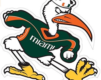 Sticker en vinyle premium 4 pouces MIamai Hurricanes sous licence NCAA Sebastian