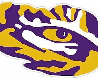 LSU Tigers 3" Premium VInyl  Decal Licensed NCAA Set of 2