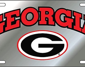 Georgia Bulldogs Reflective Decal License Plate / Car Tag NCAA