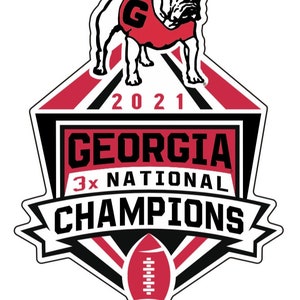 Georgia Bulldogs UGA 4” Premium VInyl Decal  LIcensed 2021 National Championship