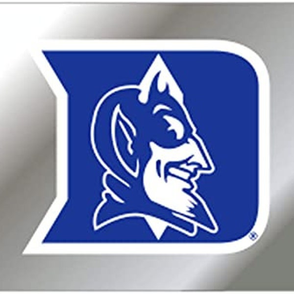 Duke Blue Devils Reflective License Plate / Car Tag NCAA