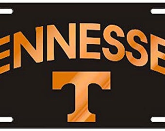 Tennessee Volunteers  License Plate / Car Tag Black Licensed NCAA Inlaid