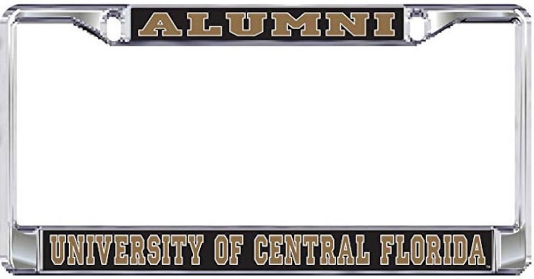 UCF Knights License Plate Tag Frame Domed Alumni NCAA Etsy