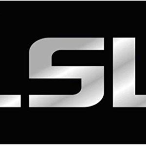 May include: Black license plate with a silver LSU logo.