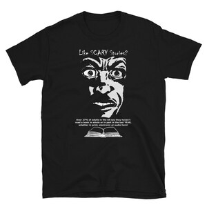 SCARY Geschichten Kurzarm Unisex T-Shirt. Sichere Kasse mit MasterCard oder Visa.