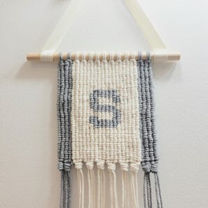 Personalized Initial Macrame Wall Hanging | Nursery Decor