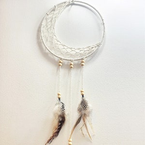 Boho Moon Dreamcatcher | Moon Wall Hanging | Bohemian Decor | Tapestry Decor | Baby Shower Gift | Gifts for Her | Kid&#39;s Room Decor | Nursery