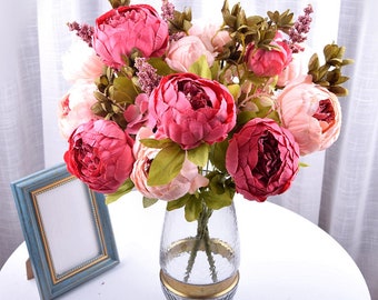 artificial silk flowers in vase