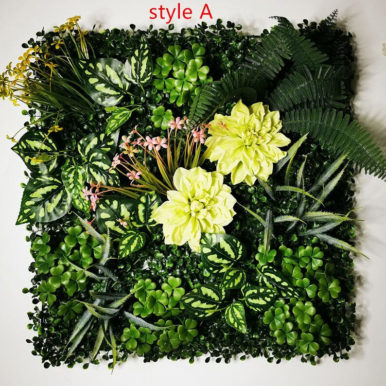 50CM50CM Artificial Flower Decoration Plant Panel Wall Etsy