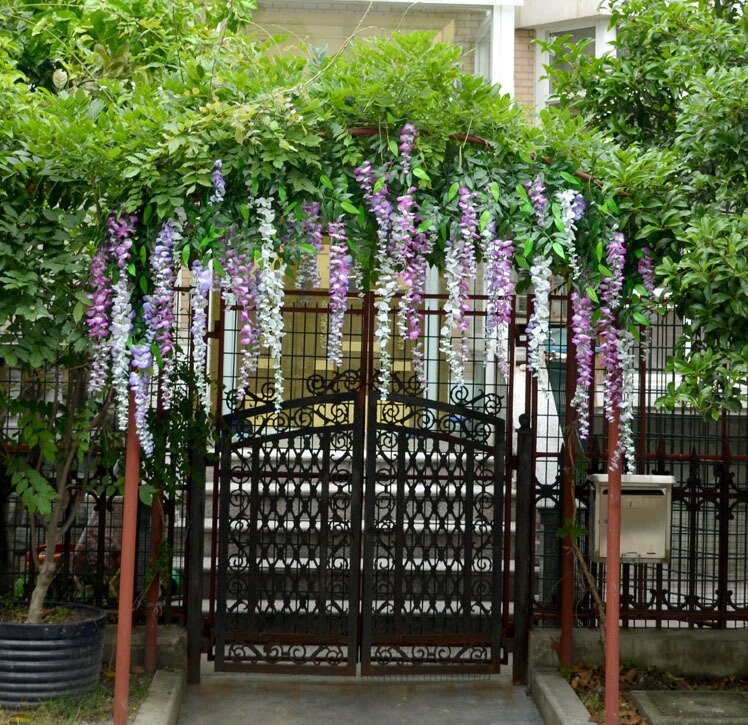 Home gate decoration artificial wisteria flowerwedding flower Etsy