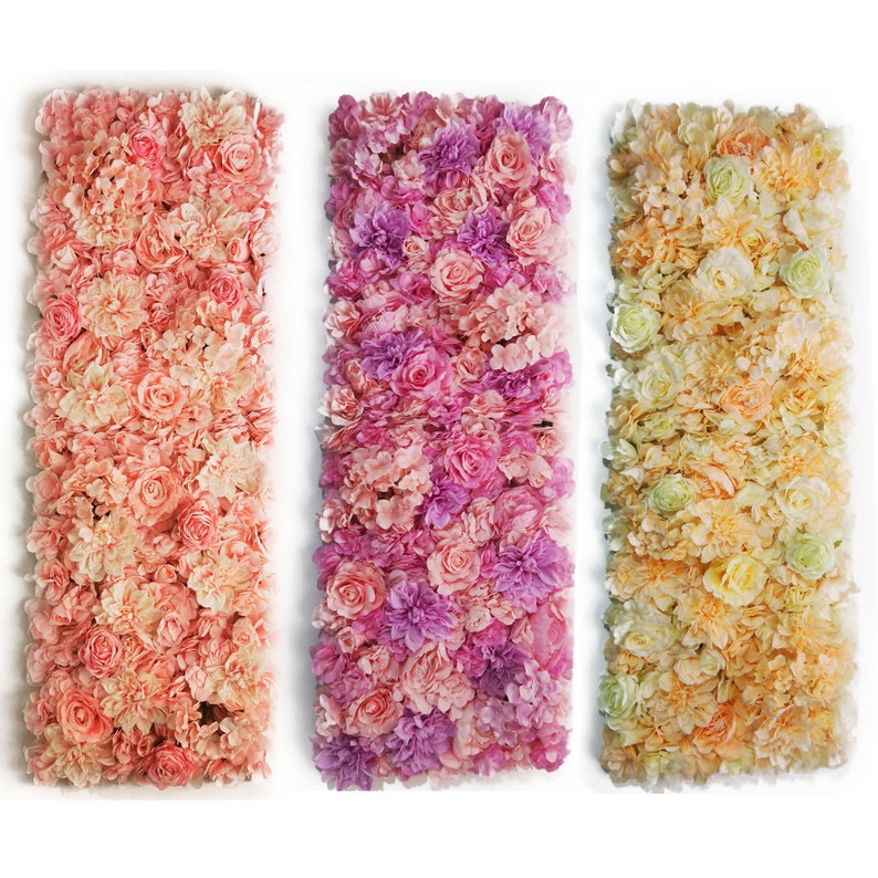 40CM120CM Artificial Flower Rose Wall Panel Decoration Wall Etsy