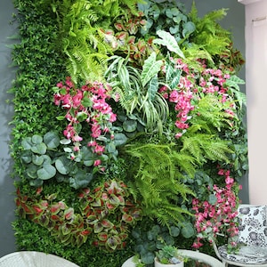 Artificial Plant Flowers Wall Grass Panel Mixed Grass Mat Wall Decoration Grass Artificial leaf