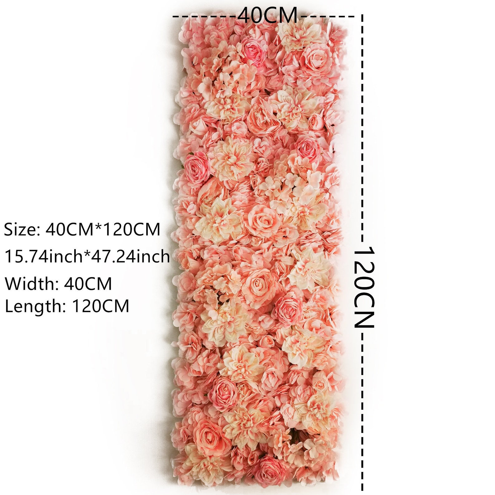 40CM120CM Artificial Flower Rose Wall Panel Decoration Wall Etsy