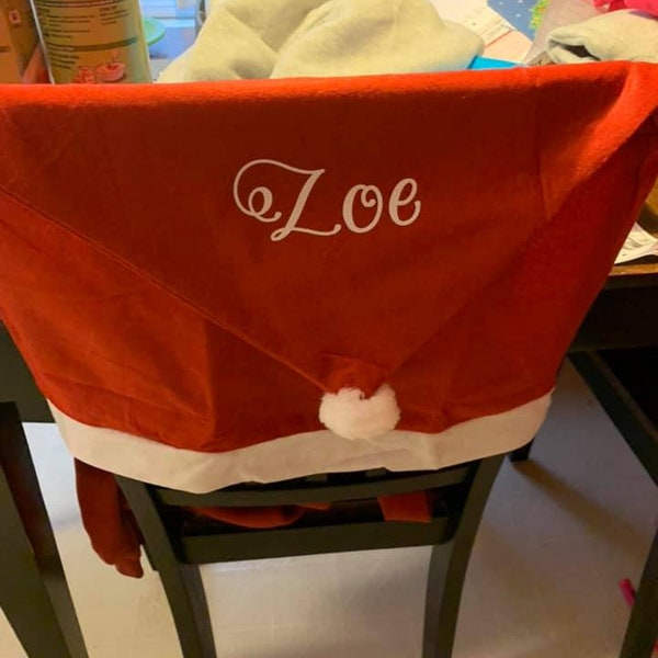 Personalized Santa Chair Cover Etsy