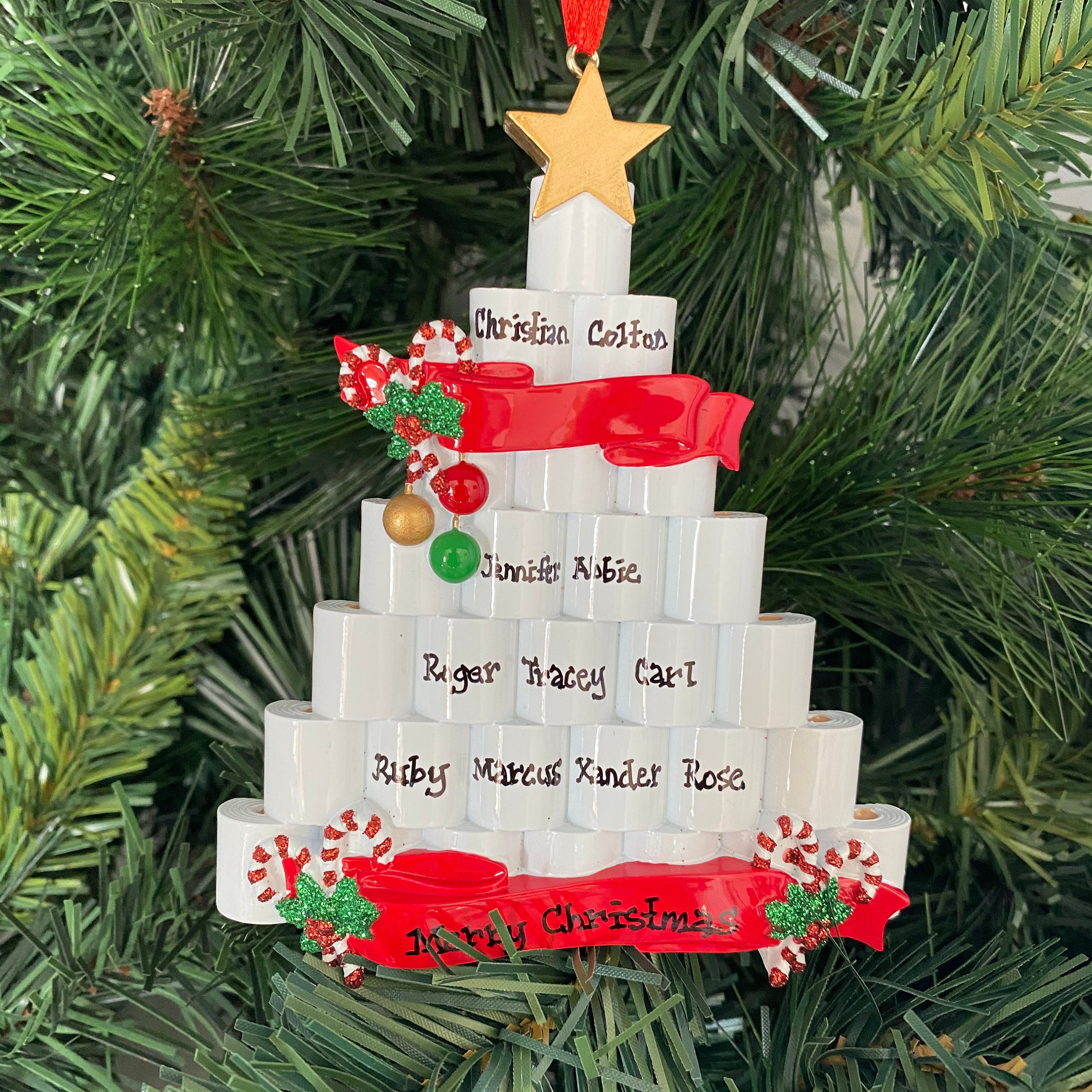 Toilet Paper Roll Tree Christmas Ornament