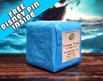 Disney Bath Bomb | Caribbean Waters | Pirates of the Caribbean (MK) Inspired | FREE Official Trading Pin Inside Every Bath Bomb