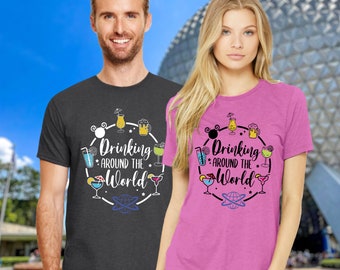 Drinking Around the World T-Shirt | Disney's Epcot Food and Wine Inspired T-shirt